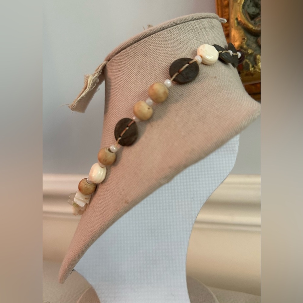 Natural Stone Shell And Coconut Shell Necklace Pe… - image 3